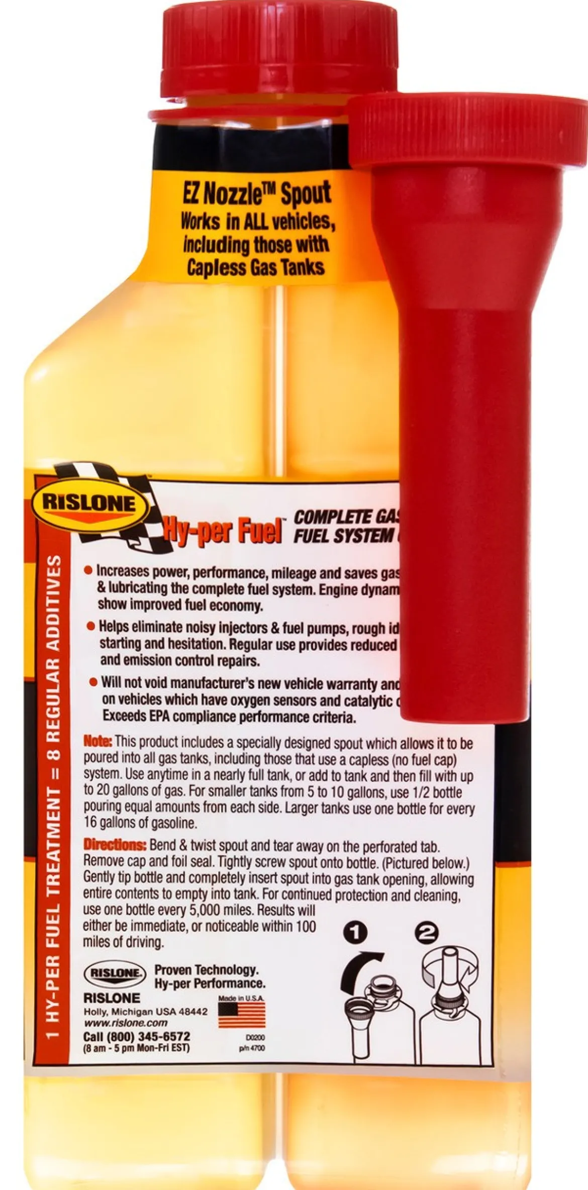 Rislone 4700 Hy-per Fuel Complete Fuel System Cleaner Gas - 16.9 oz.