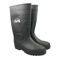 SAS Safety 7130-07 Rubber Work Boots with Non-Steel Toe, 16" Tall, Size-7