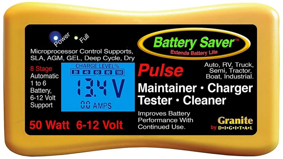 Save-A-Battery 2365 LCD 6/12V Vehicle Battery Charger & Maintainer (2365-LCD)