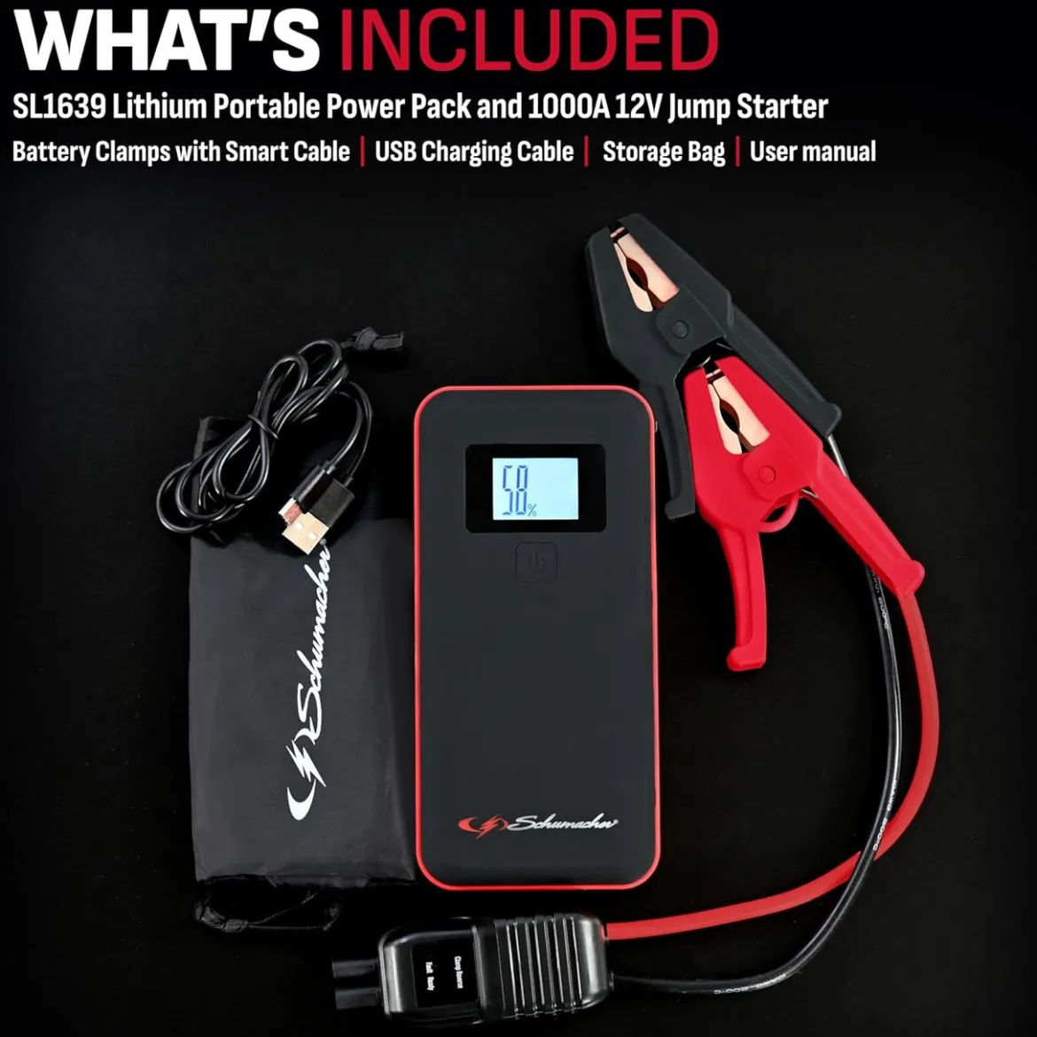 Schumacher 1000Amp Lithium Ion Jump Starter Power Pack (SL1639)
