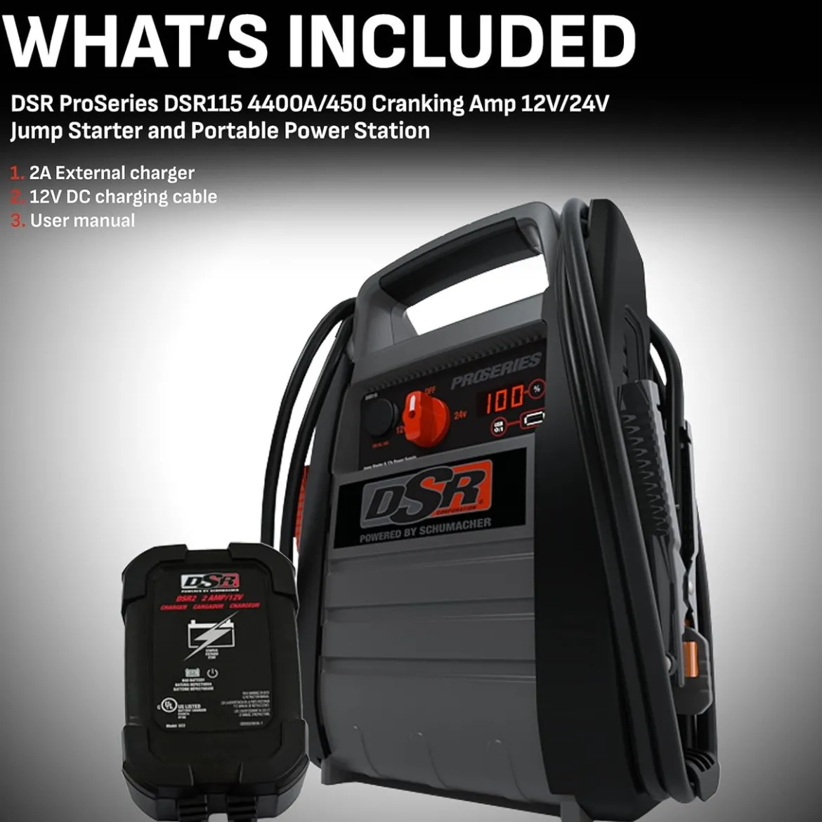 Schumacher ProSeries 12V/24V 4400amp Peak Jump Starter (DSR115)