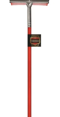 S.M. Arnold 25-621 Squeegee Sponge, Nylon/Rubber Blade, Wood Handle, Red