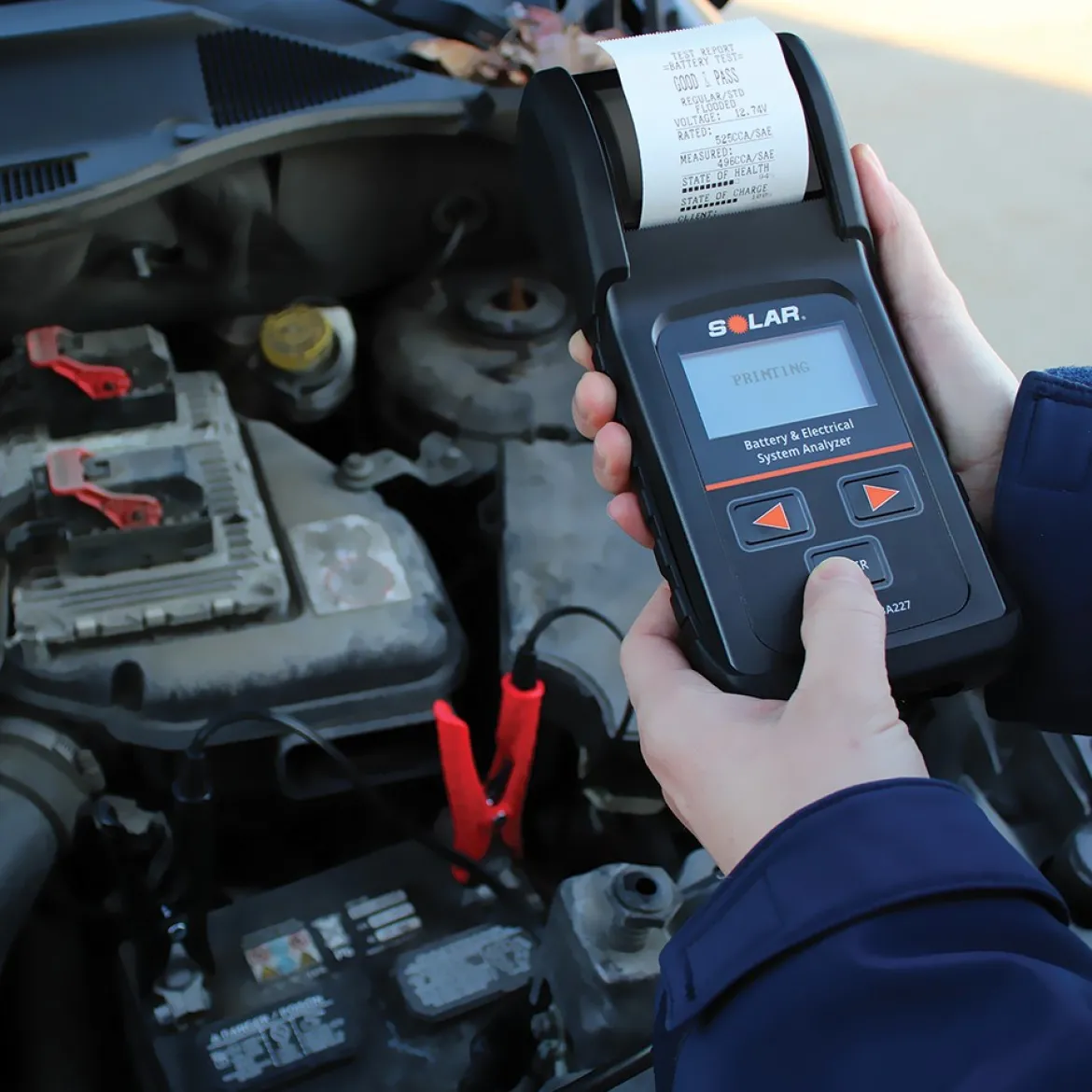 Solar BA227 12 Volt Digital Battery and System Tester with Integrated Printer