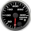 Speedhut 2-5/8" 0-300 PSI Pressure Gauge w/ Warning (R25-P2-REV)