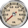 Speedhut 2-5/8" Antique 0-7.0 Bar Oil Pressure Gauge (L25-OP4-ATQ)