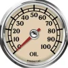 Speedhut 2-5/8" Antique Series 100PSI Oil Pressure Gauge (L25-OP3-ATQ)