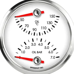 Speedhut 3-3/8" Cels Oil Temp / Oil Pressure (top/bot) (L3-DG9-LEG)