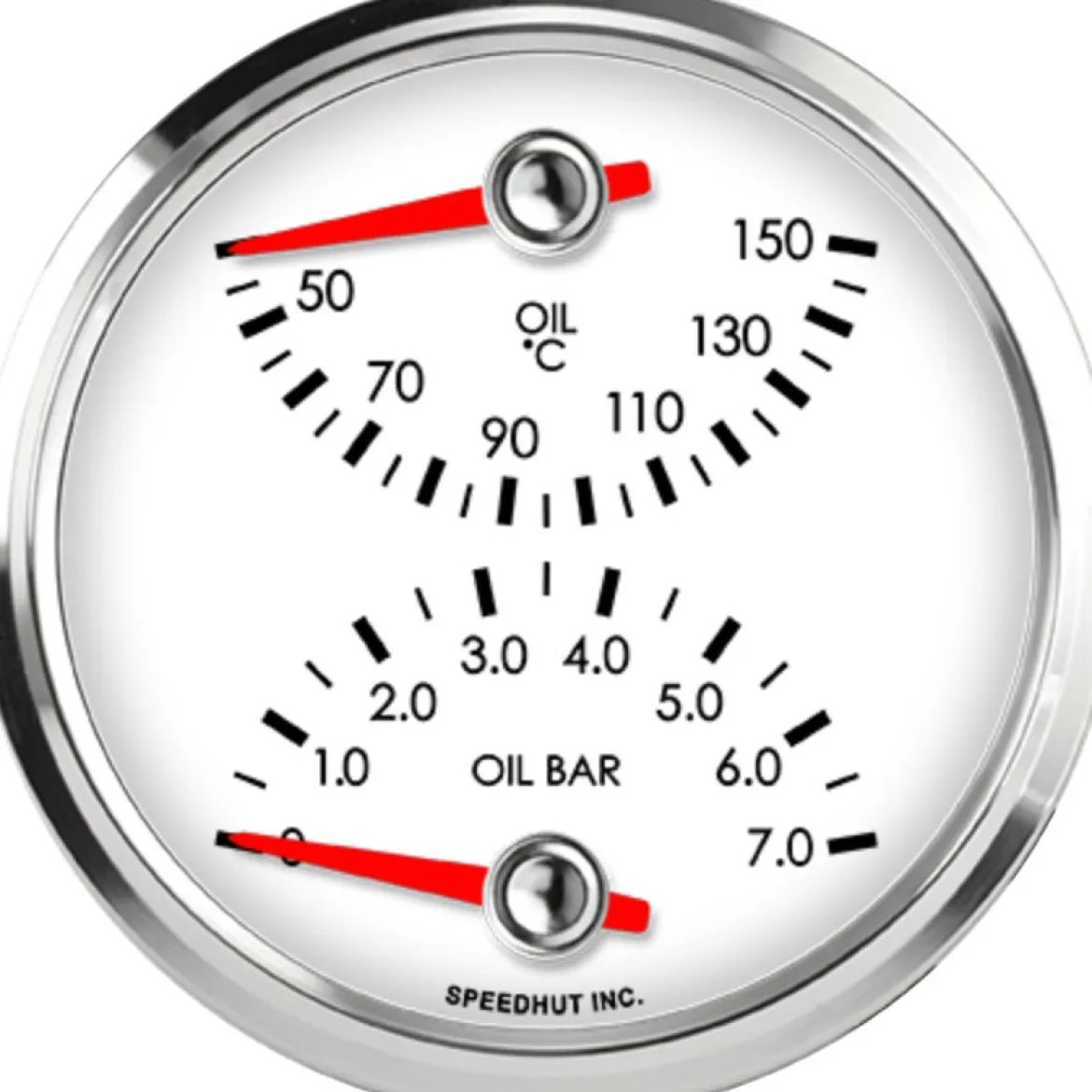Speedhut 3-3/8" Cels Oil Temp / Oil Pressure (top/bot) (L3-DG9-LEG)