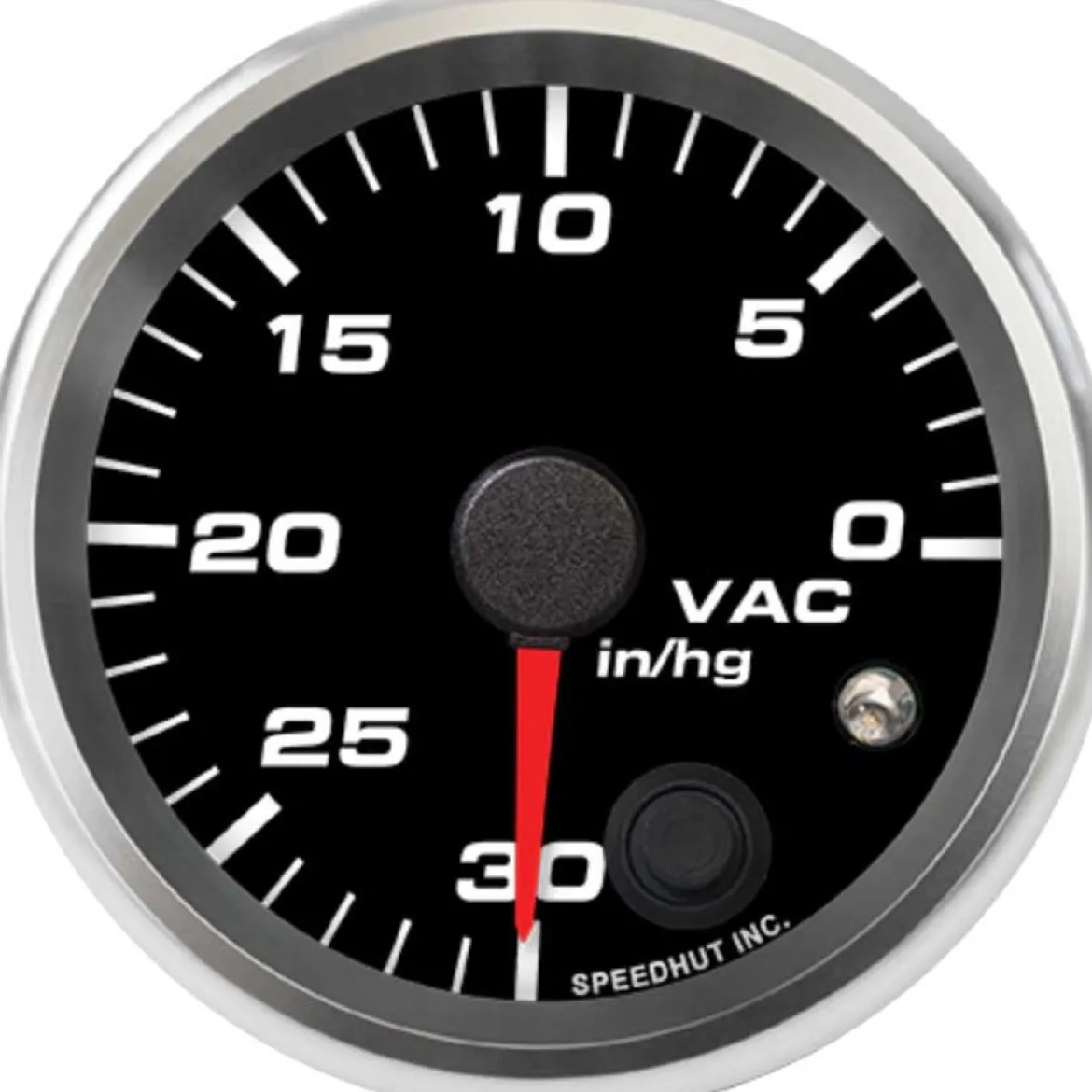 Speedhut 2-5/8" 30-0in/hg Vacuum Gauge w/ Warning (R25-VC1-REV)