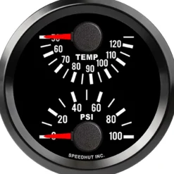 Speedhut 2-5/8" JDM 510 Cel Wat Temp/Oil Press (top/bot) (L25-DG5-510)