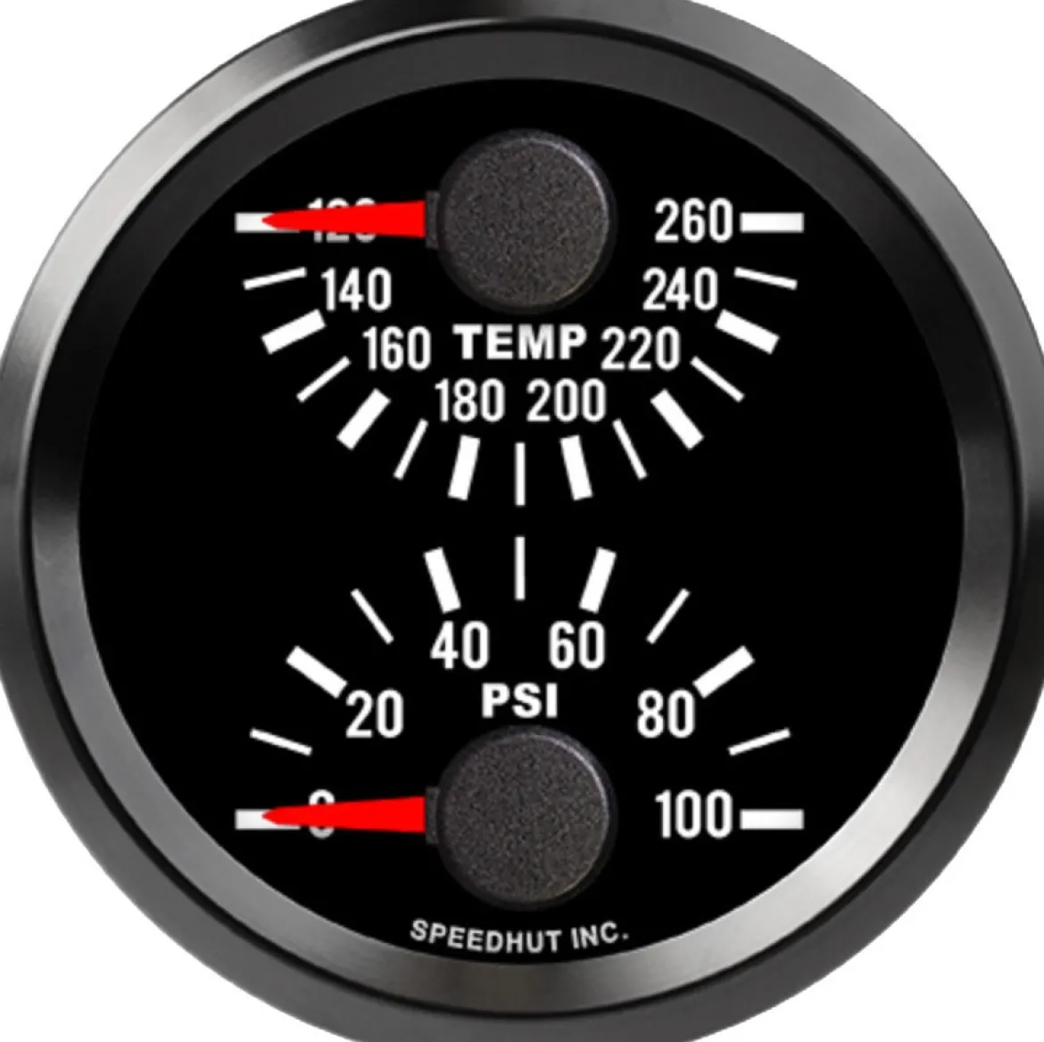 Speedhut 2-5/8" JDM 510 Wat Temp/Oil Pressure (top/bot) (L25-DG1-510)