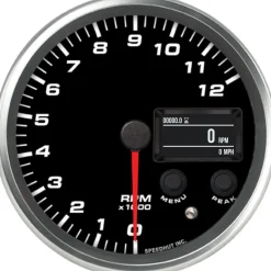 Speedhut 4-1/2" 12K PM/DM Playback Tachometer (R45-TCR3-REV)