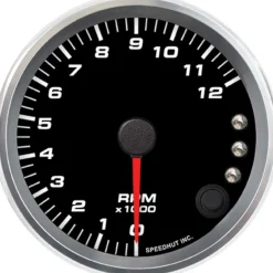 Speedhut 3-3/8" 12K RPM Shift-light Tachometer (R3-TC5-REV)