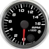 Speedhut 2-5/8" 16K RPM Shift-light Tachometer (R25-TC8-REV)