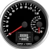 Speedhut 4" 12K Tachometer/120 mph GPS Speedometer Gauge (R4-DS13-REV)