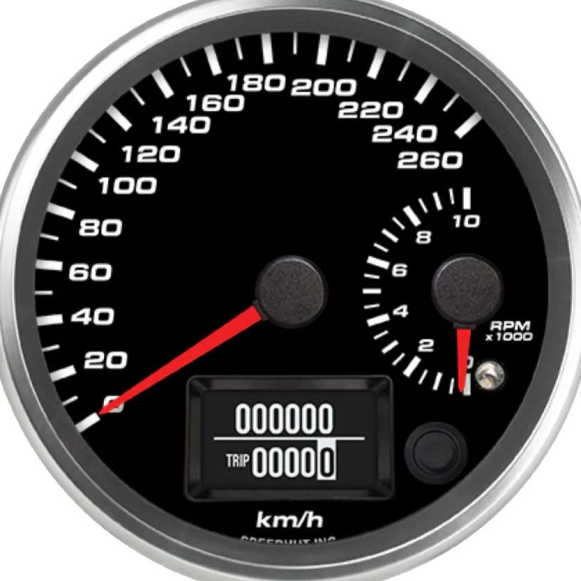 Speedhut 4" 260km/h GPS Speedometer/10K Tachometer Gauge (R4-DS19-REV)