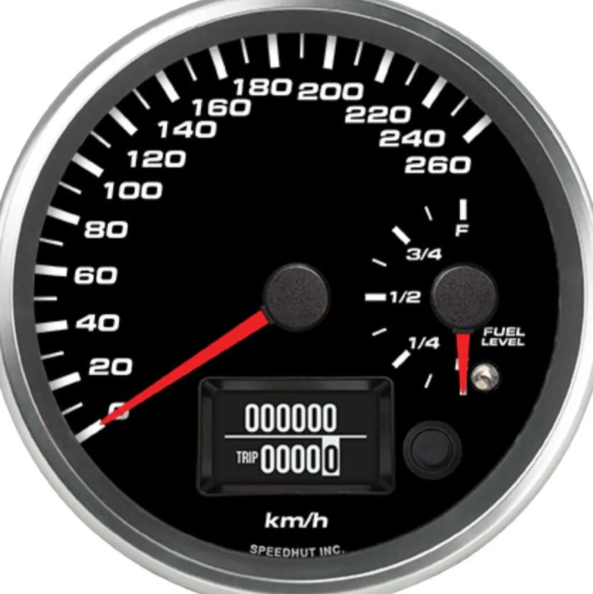 Speedhut 4-1/2" 260km/h GPS Speedometer/Fuel Level Gauge (R45-DS7-REV)