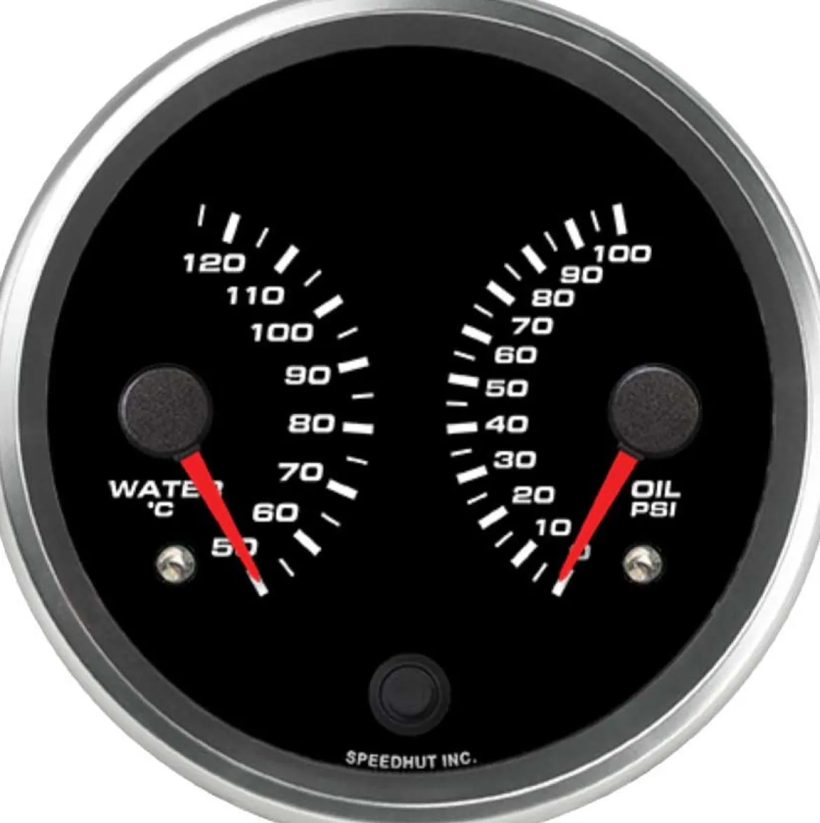Speedhut 4-1/2" Met Water Temp / Oil Pressure Dual Gauge (R45-DG5-REV)