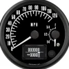 Speedhut 4" Pontiac 120mph GPS Speedometer / Fuel Level (R4-DS1-PTC)