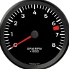 Speedhut 4-1/2" Porsche Design 8K RPM Tachometer (L45-TC3-PCH)