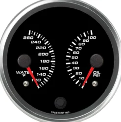 Speedhut 4-1/2" Water Temp / Oil Pressure Gauge (R45-DG1-REV)
