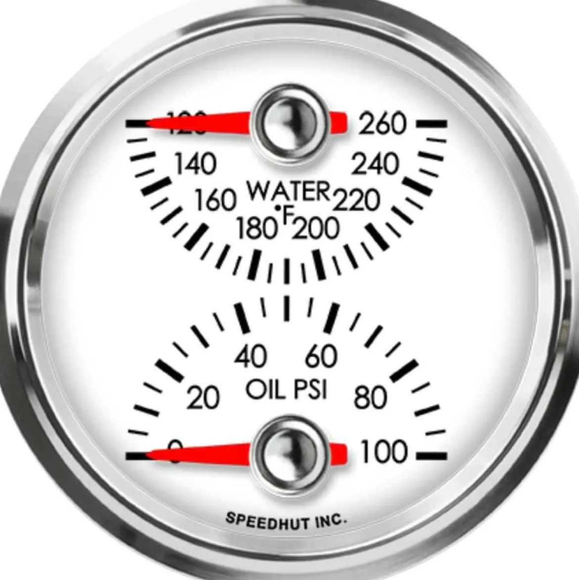 Speedhut 2-5/8" Water Temp / Oil Pressure (top/bot) (L25-DG1-LEG)