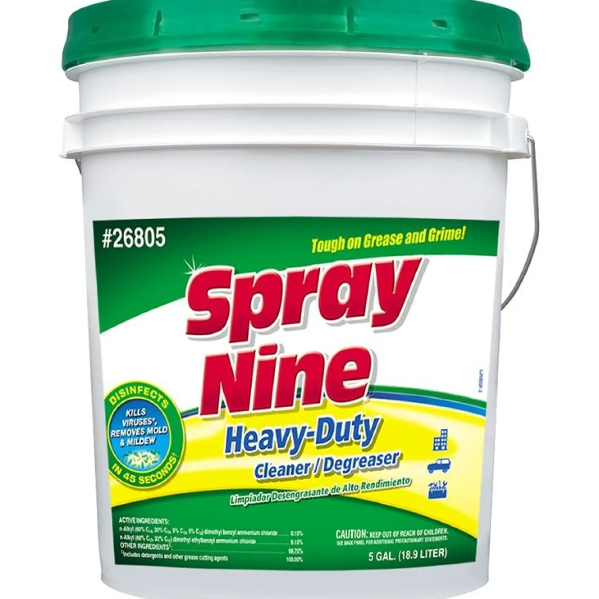 Spray Nine 26805 Degreaser or Multipurpose Cleaner - Ready-to-Use, 5 gal, Bucket
