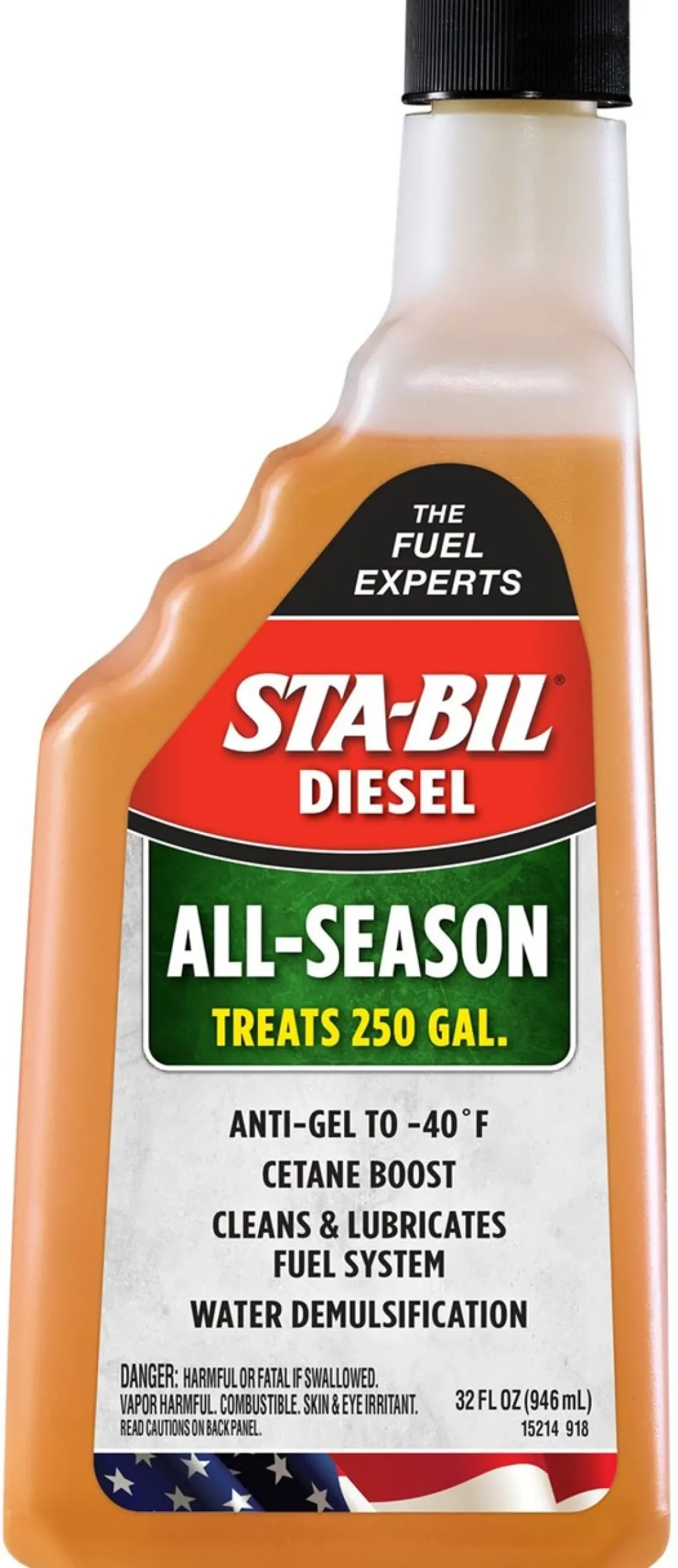 Sta-Bil Diesel All-Season - Anti-Gel Lubrication - Cetane Boost, 32 Oz. (15214)