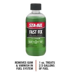 Sta-Bil Fast Fix - Small Engine Treatment, Cleans Carburetors, Green (22304)