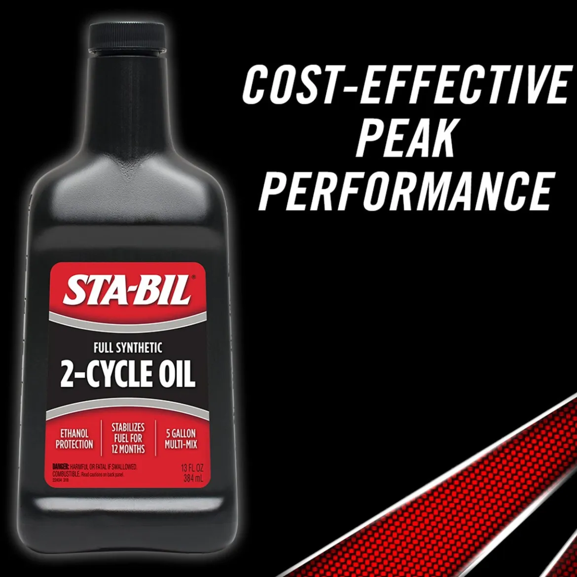 Sta-Bil Full Synthetic 2-Cycle Oil - With Fuel Stabilizer, 13 Fl. Oz. (22404)