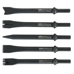 Sunex Tools 5-Piece 7" Cutting Air Hammer Chisel in Tool Roll (ACS5C)
