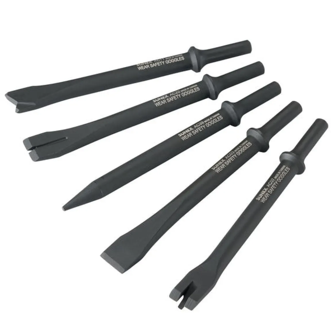 Sunex Tools 5-Piece 7" Cutting Air Hammer Chisel in Tool Roll (ACS5C)