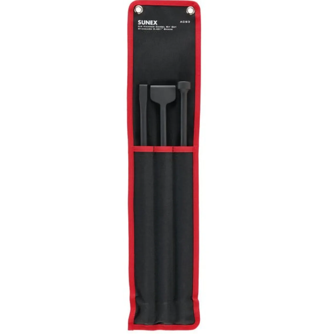 Sunex Tools 3-Piece 18" Long Reach Air Hammer Chisel in Tool Roll (ACS3)