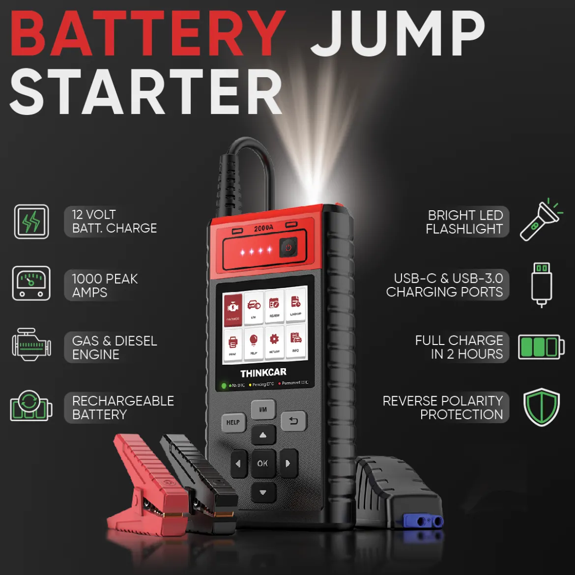 THINKCAR CJS101 Portable Vehicle Battery Jump Starter (303060001)