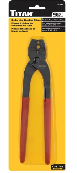 Titan Tools 9" Brake Line Bending Pliers, Tube Bending Pliers (51527)
