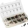 Titan Tools Hex Head Screw Set SAE Titanium Steel Plastic Case 160-Piece (45235)