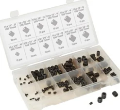 Titan Tools Hex Head Screw Set SAE Titanium Steel Plastic Case 160-Piece (45235)