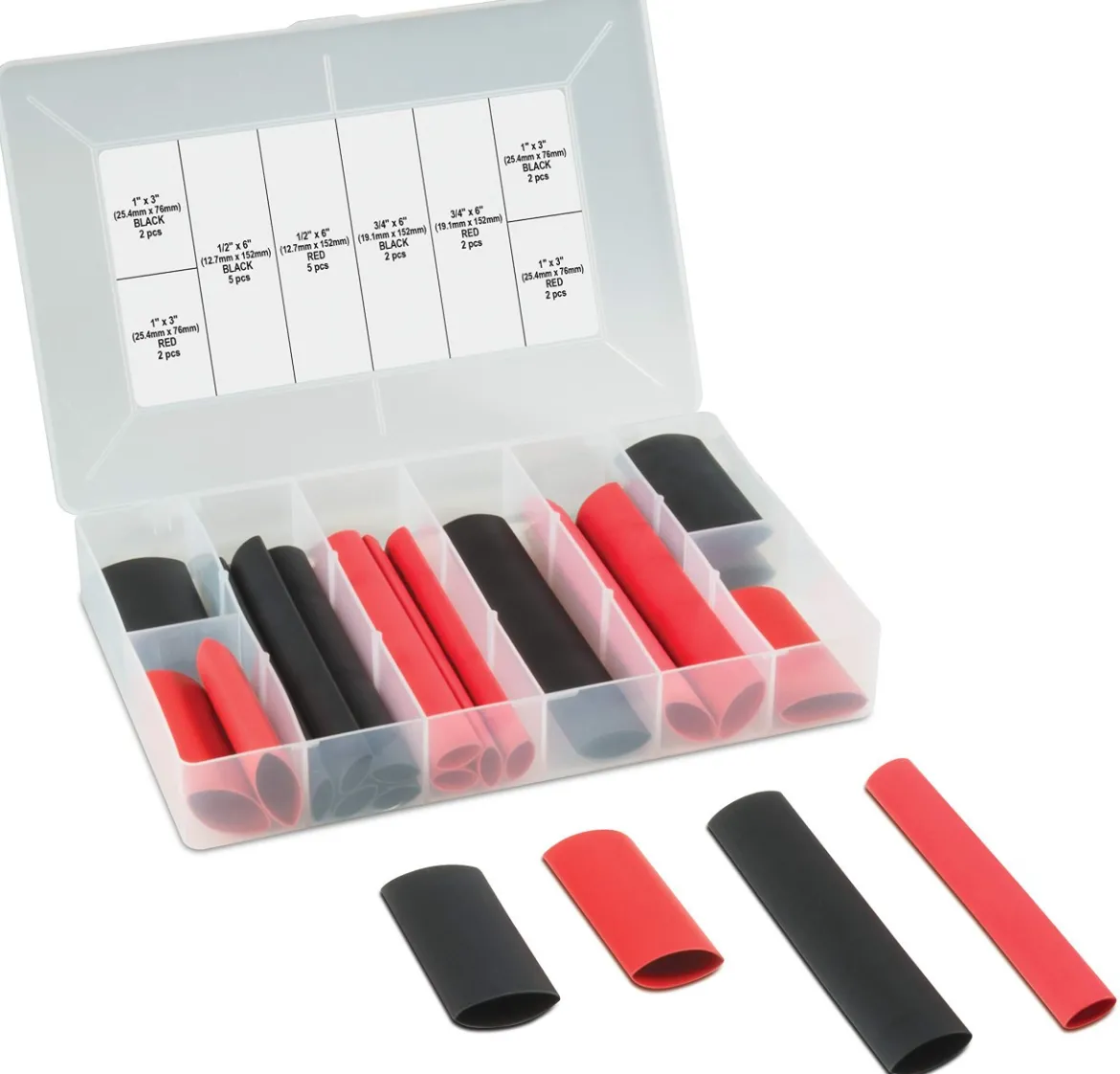 Titan Tools 22pc Large Diameter Dual-Wall Heat Shrink Tube Assortment (45209)