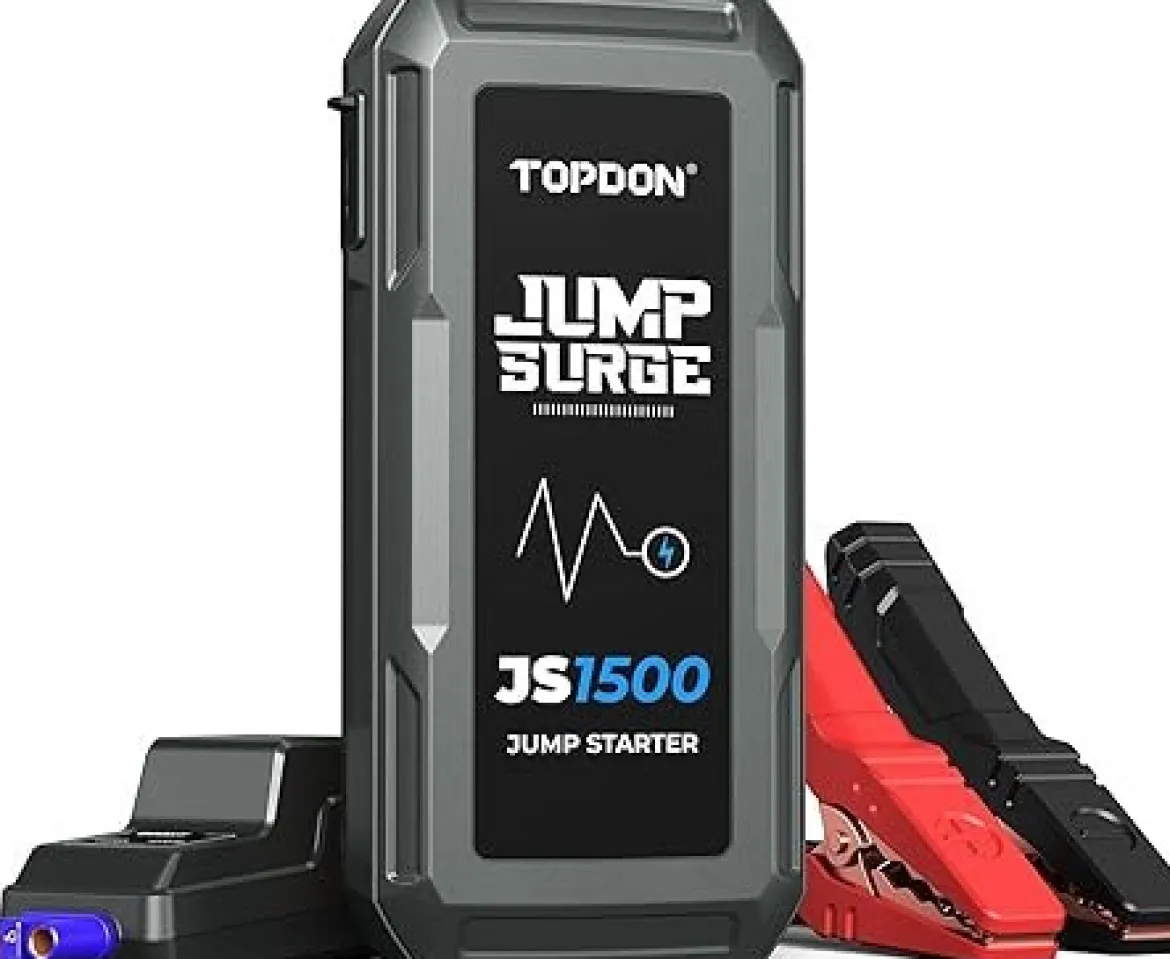 TOPDON 1500A Portable Car Battery Jump Starter for Gas & Diesel Engines (JS1500)