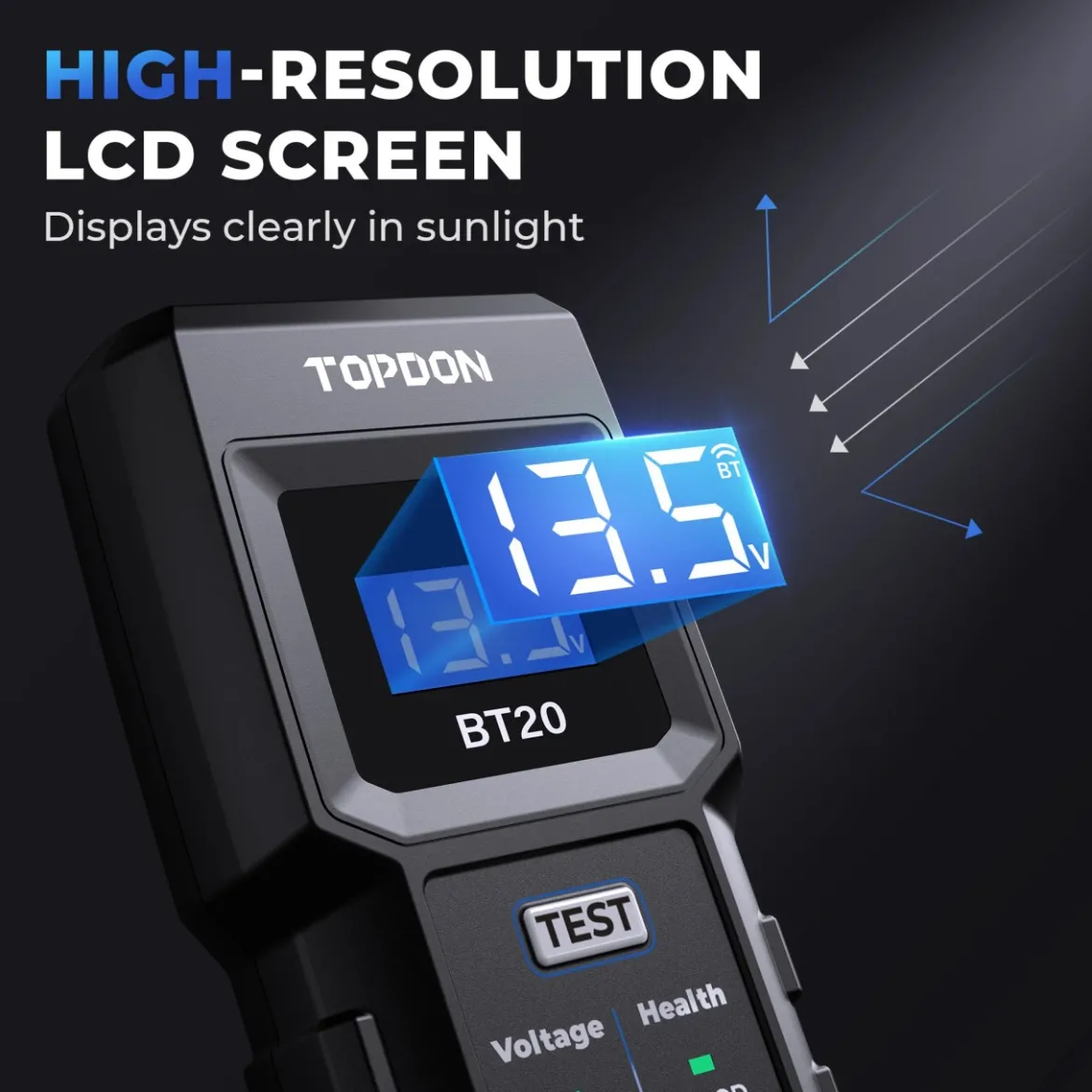 TOPDON BT20 Battery Load Voltage Tester 100-2000CCA Cranking (TD52130066)