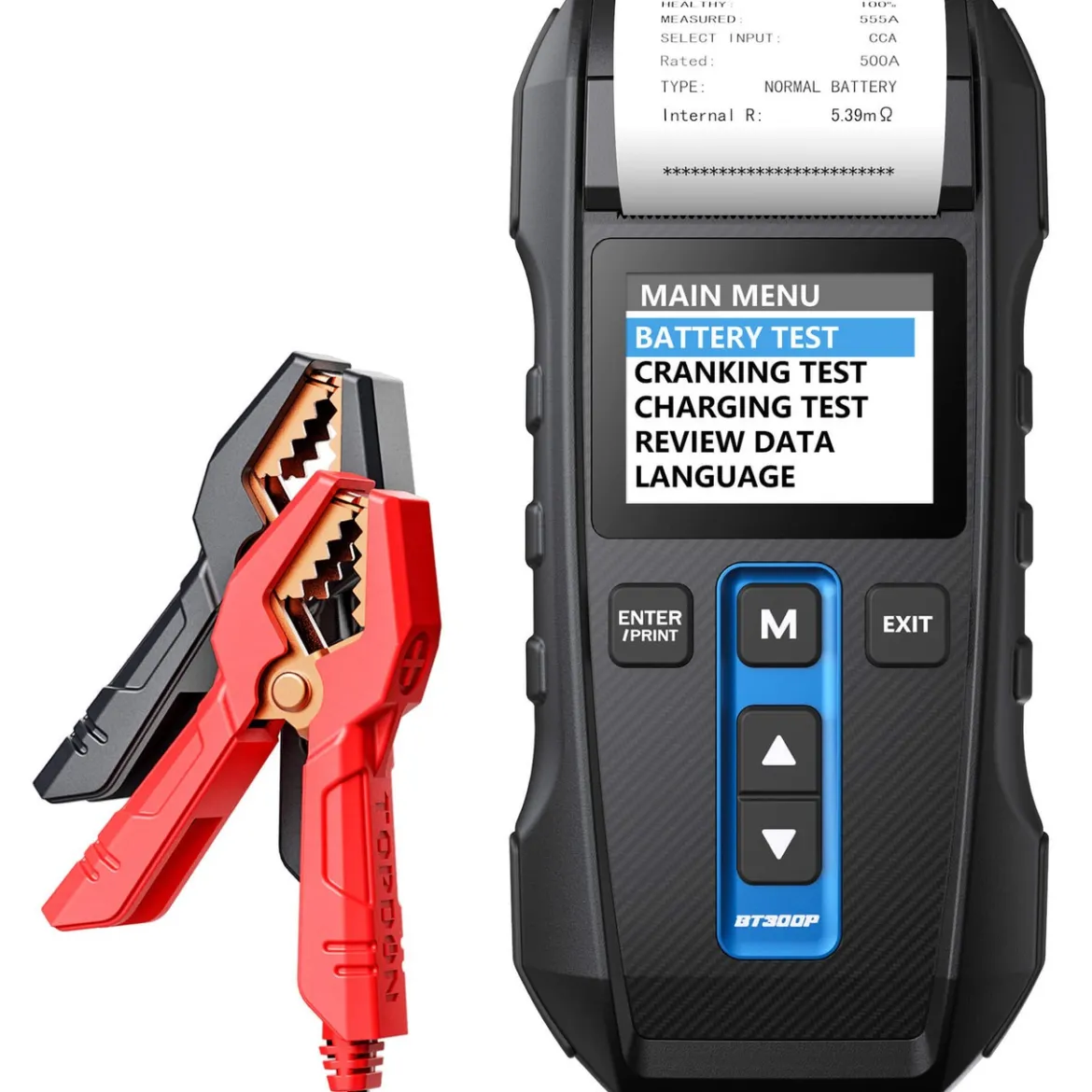 TopDon Bt300P Battery, Charging & Cranking System Tester w/Printer (TD52110048)