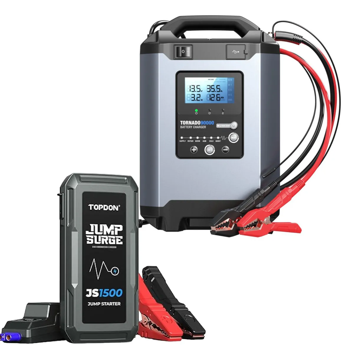 TOPDON USA Tornado 90000 Professional-Grade Smart Battery Charger (TD52130061) + Free Tool
