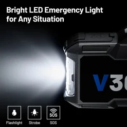 Topdon USA V3000 Battery Jump Starter, Power Bank, & Flashlight (V3000)