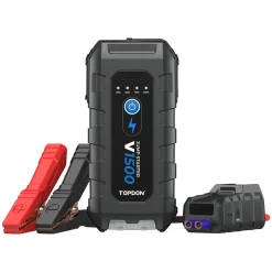 TopDon V1500 Portable Jump Starter & Booster, Power Bank & Flashlight, 1500 Peak Amps (TD52130184)