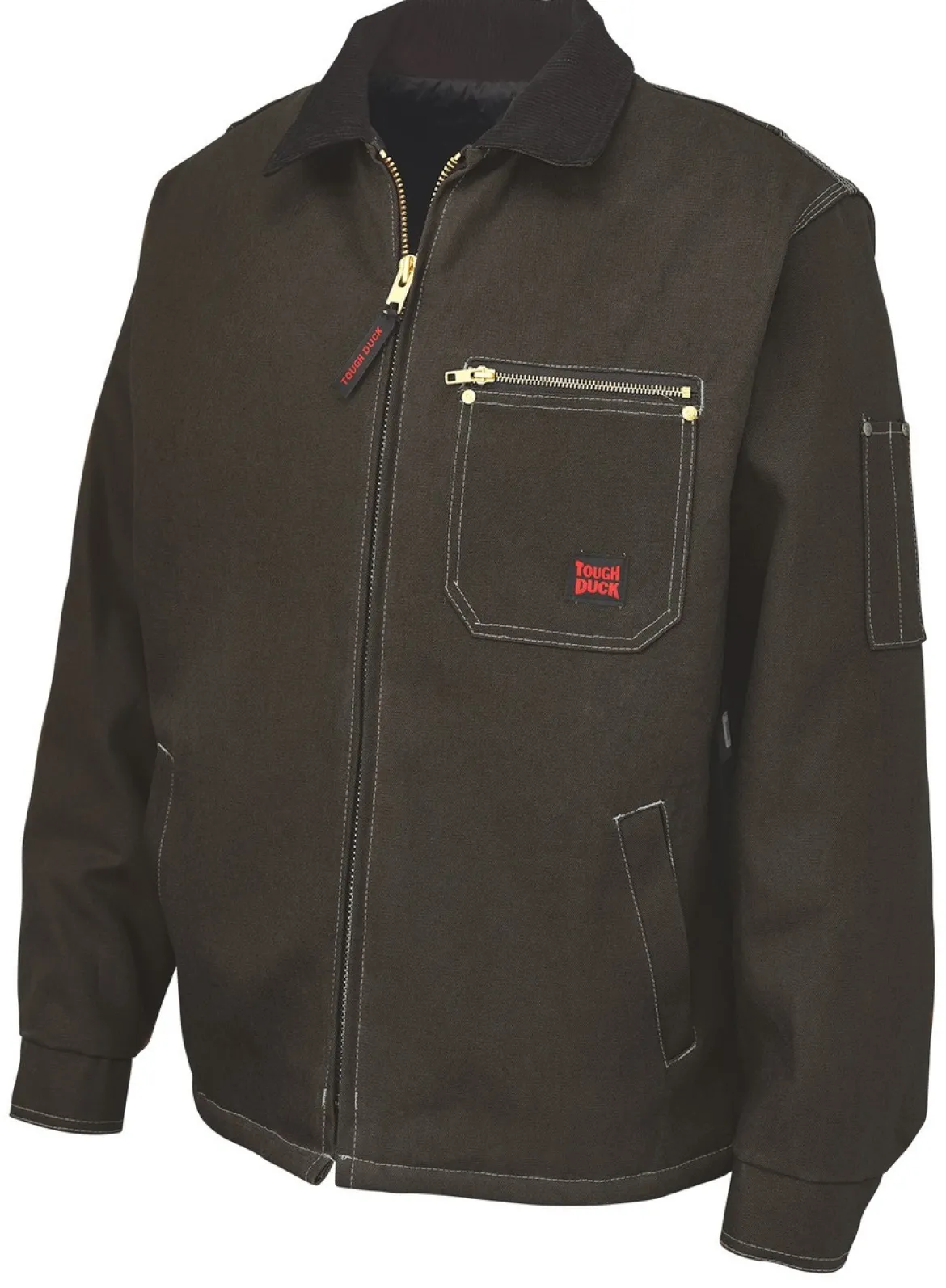 Tough Duck Men's Classic Duck Chore Jacket with Heavy Duty Brass Zipper