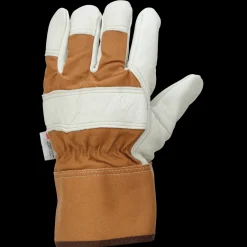 Tough Duck Men's Cow Grain Fitters Gloves – Pile Lined for Warmth (GI9606)