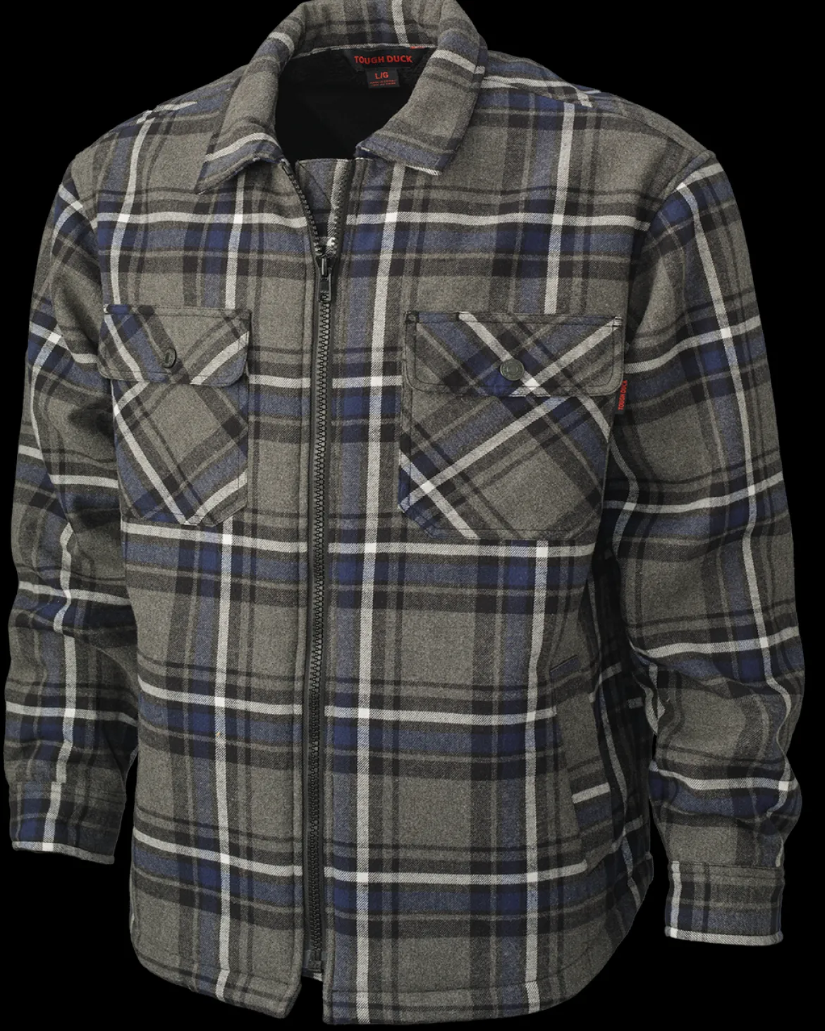 Tough Duck Men's Sherpa Bonded Flannel Jacket-Shirt (WS151, WS152)