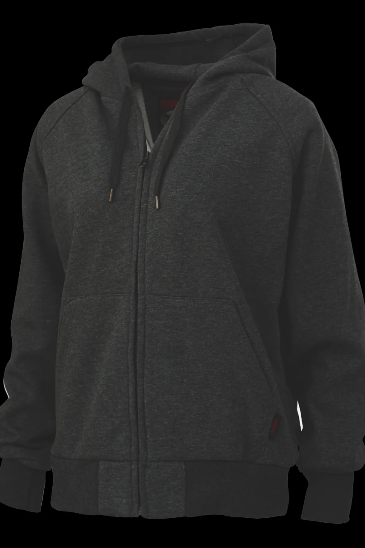 Tough Duck Women’s Stylish Fleece Zip Hoodie with Raglan Sleeves (WJ361)