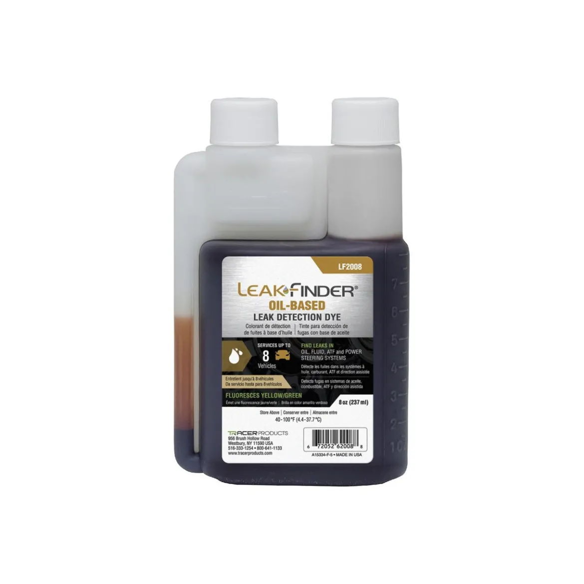 Tracerline LeakFinder 8oz Oil-Based Leak Detection Dye (LF2008)