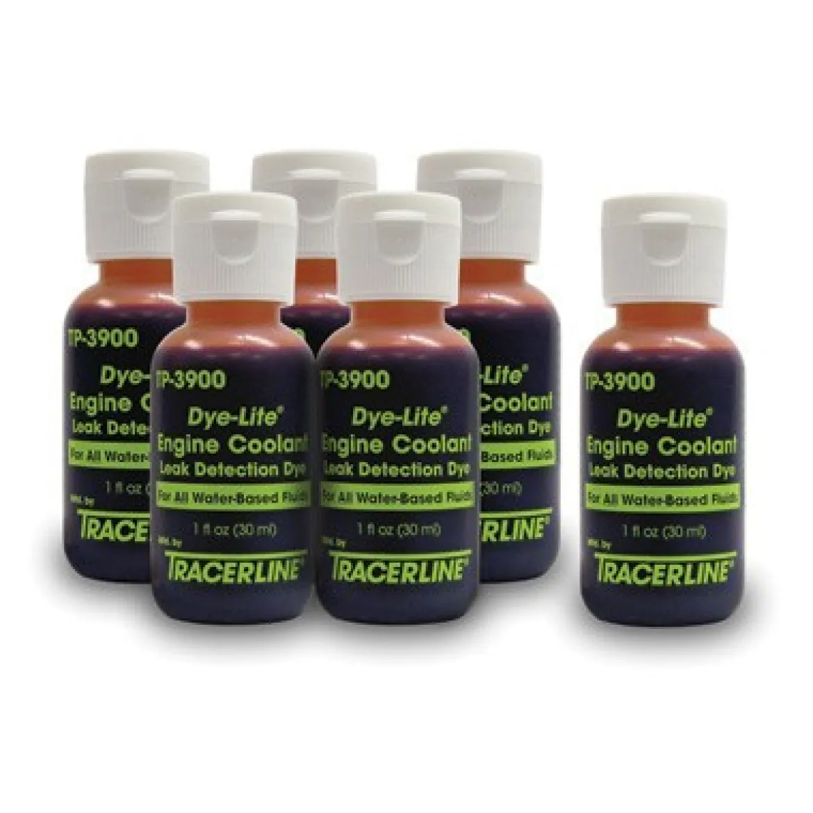 Tracerline 6pcs 30ml Engine Coolant Leak Detection Dye (TP3900-6)